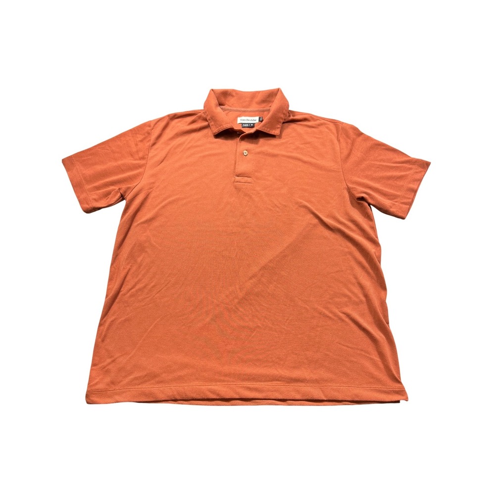 Tom Beckbe Polo Shirt Mens XL Rust Orange Short Sleeve Southern Coastal Golf